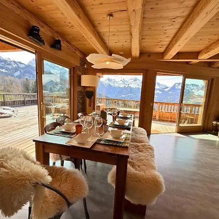 La Framboiseille - De Luxe Avec Piscine Interieure Et Sauna - Vue Montagne Chalet Manigod